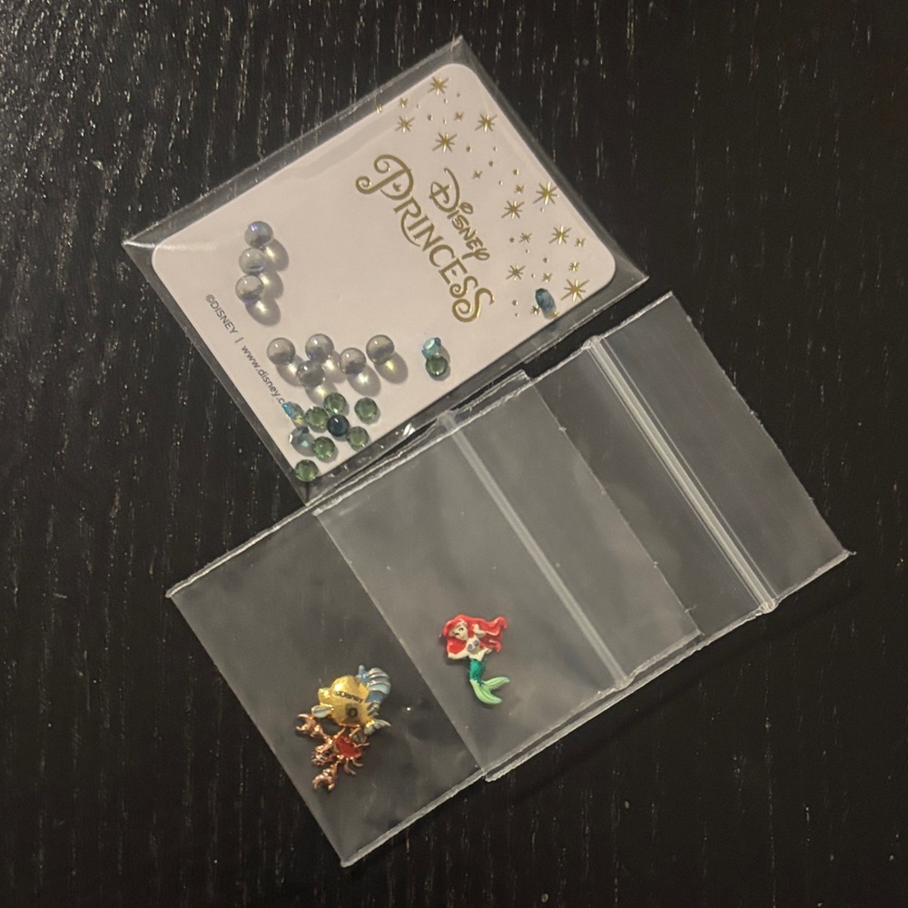 Disney Princess Ariel and Flounder Charms with Beads